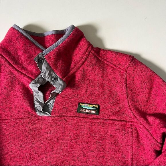 L.L Bean Pink Pullover Medium - Picture 7 of 9